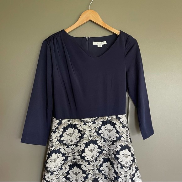 NWT Kay Unger Izabella A-Line Evening Gown Navy 2 - Picture 5 of 15